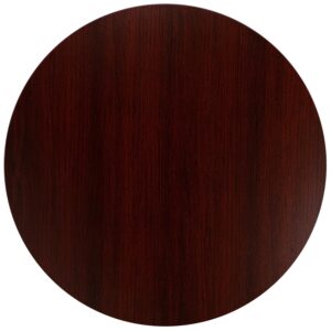 Flash Furniture Chapman 36" Round Multi-Purpose Conference Table in Mahogany