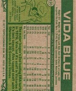 1977 Topps #230 Vida Blue - NM-MT