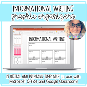 digital graphic organizers: informational writing