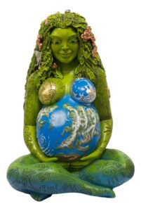 ebros gift millennial gaia green earth mother nature goddess te fiti statue by oberon zell in vivid colors home and garden decorative figurine (extra large 23" tall)
