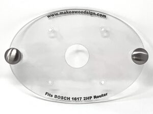 dave's - palm router acrylic router base plate compatible with bosch 1617 2hp router made in america