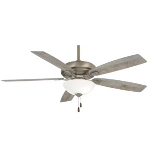 minka-aire f552l-bnk watt 60 inch led energy star rated ceiling fan with dc motor and 4 speed pull chain in burnished nickel finish