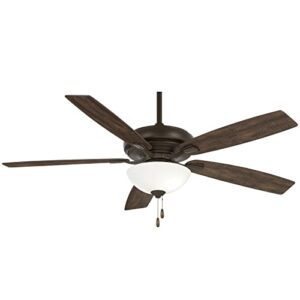 minka-aire f552l-orb watt 60 inch led energy star rated ceiling fan with dc motor and 4 speed pull chain in oil rubbed bronze finish