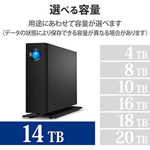 LaCie d2 Professional 14 TB External Hard Drive Desktop HDD – Thunderbolt 3 USB-C USB 3.0, 7,200 RPM Enterprise Class Drives, for Mac and PC, 1 Month Adobe CC (STHA14000800)