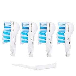 sensitive replacement electric replacement toothbrush heads (4 count) dual clean rotating sets compatible with braun oral b cross action power