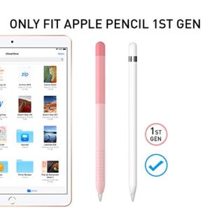 Delidigi Pencil Case Compatible with Apple Pencil 1st Generation Case, Gradient Color Silicone Protective Case Sleeve Cover Accessories for Apple Pencil 1st Gen