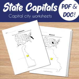 us state worksheets