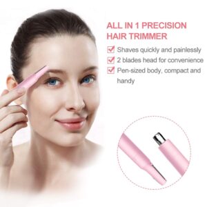 TOUCHBeauty Hair Trimmer for Face Eyebrow Nose Ear Body Hair Trimming, All in ONE Hair Remover for Women & Men Dual Blades Shaver Battery Powered Upgraded Version