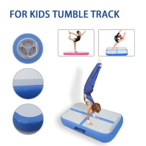 DAIRTRACK Air Tumbling Mat,Tumble Track 10ft/13ft/16ft/20ft Inflatable Gymnastics Air Mat for Gymnastics Training/Home Use/Gym/Cheerleading/Yoga/Water