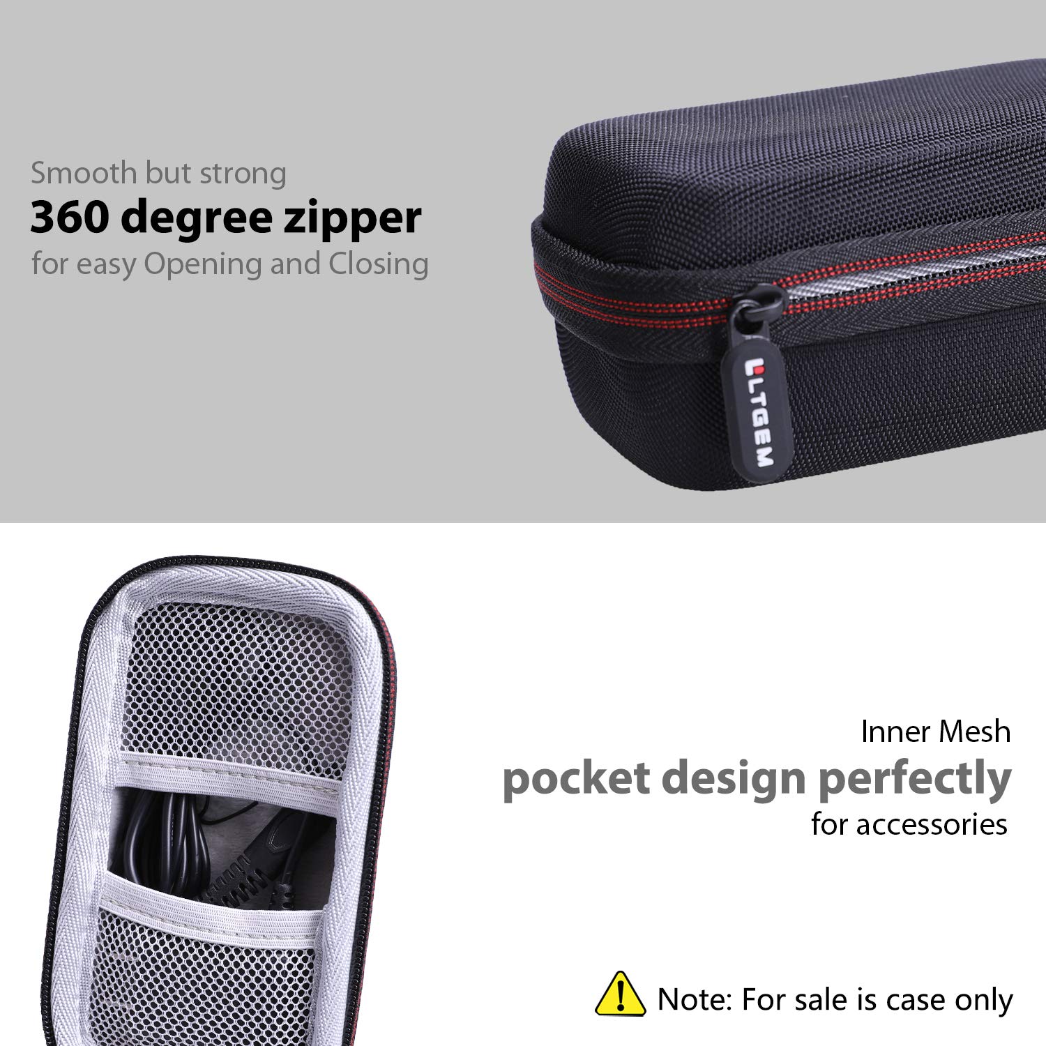 LTGEM Hard Case for Andis 17220/17200 / 17150/17155 / 17160 Pro Foil Lithium Titanium Foil Shaver - Travel Protective Carrying Storage Bag