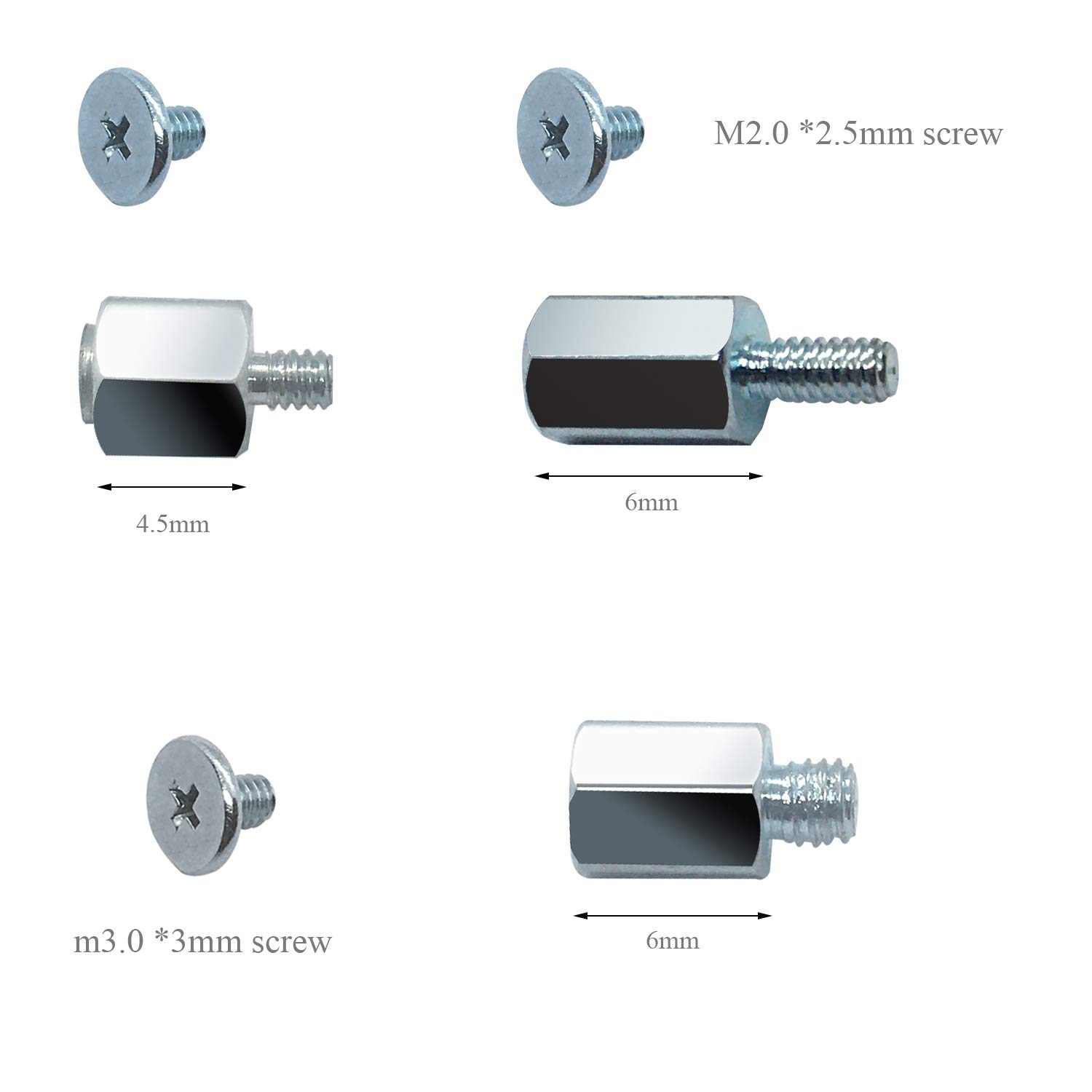 SGTKJSJS m.2 ssd Screws Kit, Nvme M2 Screws Suitable for Asus ASRock Gigabyte MSI Motherboard & Nvme SSD