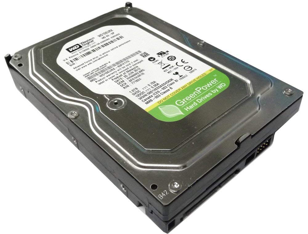 Western Digital AV-GP WD10EURX 1TB IntelliPower 64MB Cache SATA 6Gb/s 3.5in Internal Hard Drive (for Surveillance) - 2 Years Warranty (Renewed)