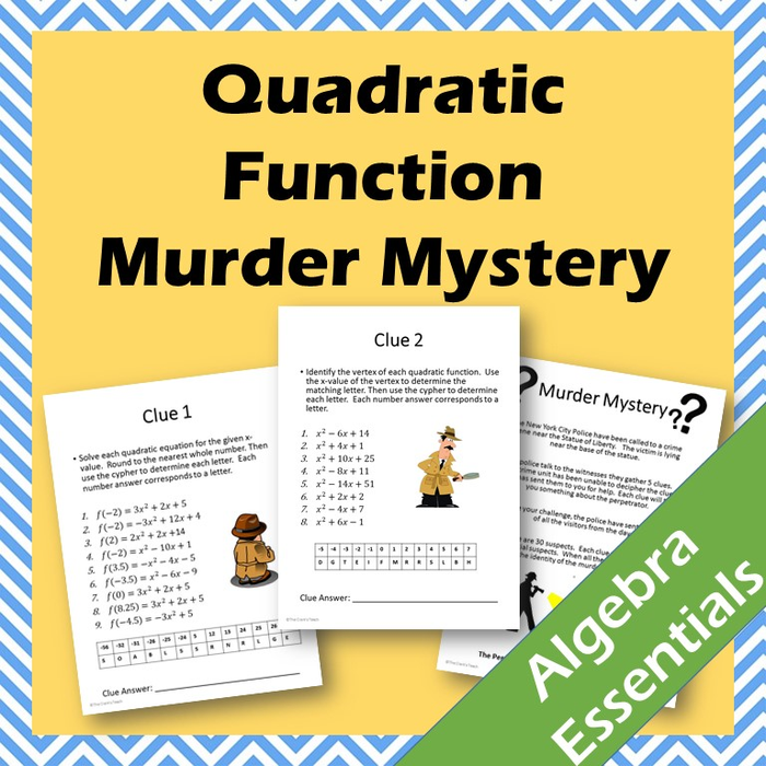 Quadratic Functions Murder Mystery
