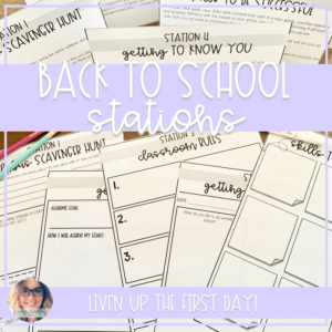 back to school stations activity
