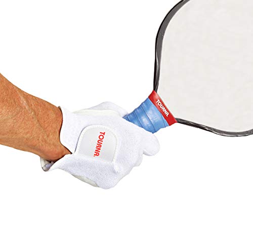 Tourna Tennis Glove-Mens Half, Finger-X-Large-Right, White (TGH-M-XL-R)