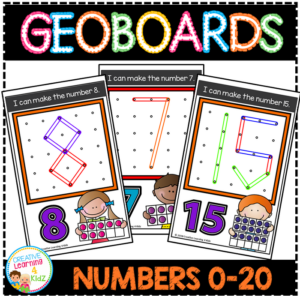 geoboard templates: numbers 0-20