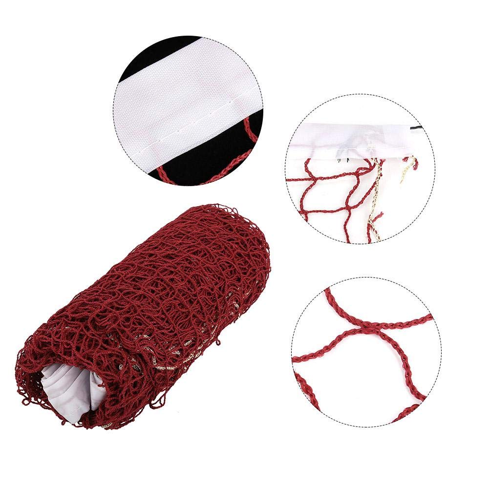 Portable Adjustable Badminton Net, Volleyball Badminton Mesh Net for Outdoor Sports Entertainment Training(Red)