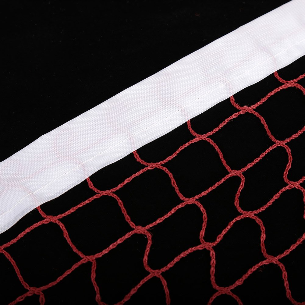 Portable Adjustable Badminton Net, Volleyball Badminton Mesh Net for Outdoor Sports Entertainment Training(Red)