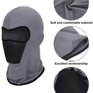 SATINIOR 9 Pieces Balaclava Ski Mask Cover Breathable Sun Dust Protection Full Face Cover for Women Men Outdoor Activities (Black, Dark Blue, Grey,Medium)