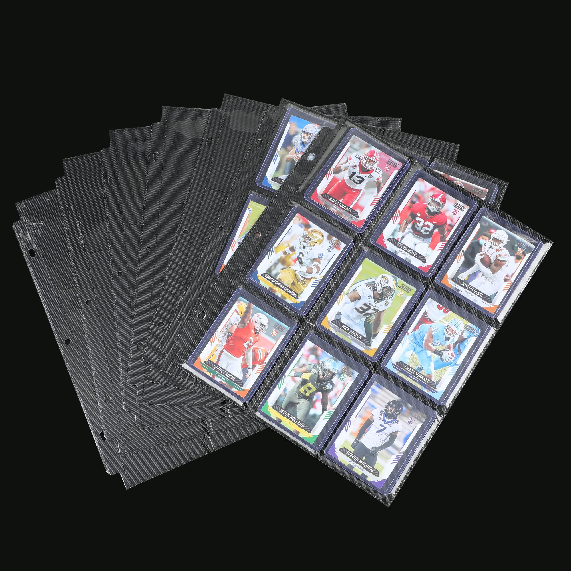 Baseball Card Binder with Sleeves - 720 Card Protectors Holder Book for Baseball Cards, 40 Pcs 9-Pocket Pages, Card Collector Album with Zipper Storage Display Case