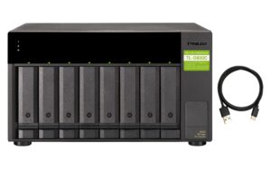 qnap tl-d800c 8 bay desktop jbod storage enclosure with usb 3.2 gen 2 type-c connectivity