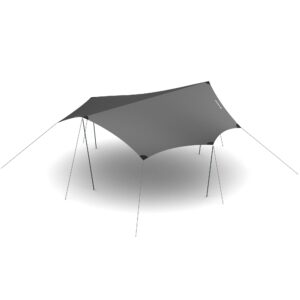 heimplanet original | dawn tarp xl | waterproof tent tarp with 5000 mm water column | supports 1% for the planet (grey)