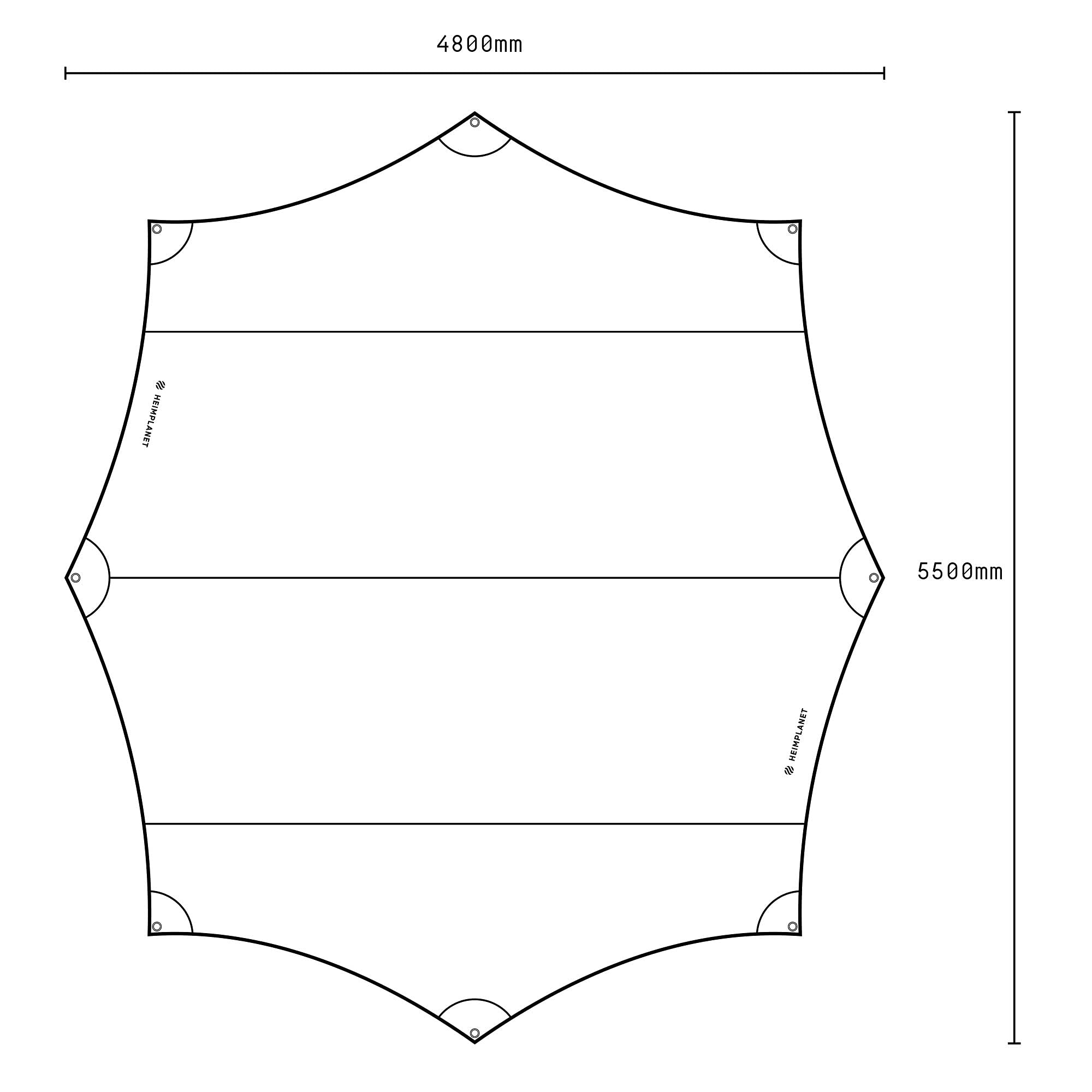 HEIMPLANET Original | Dawn Tarp XL | Waterproof Tent Tarp with 5000 mm Water Column | Supports 1% for The Planet (Grey)