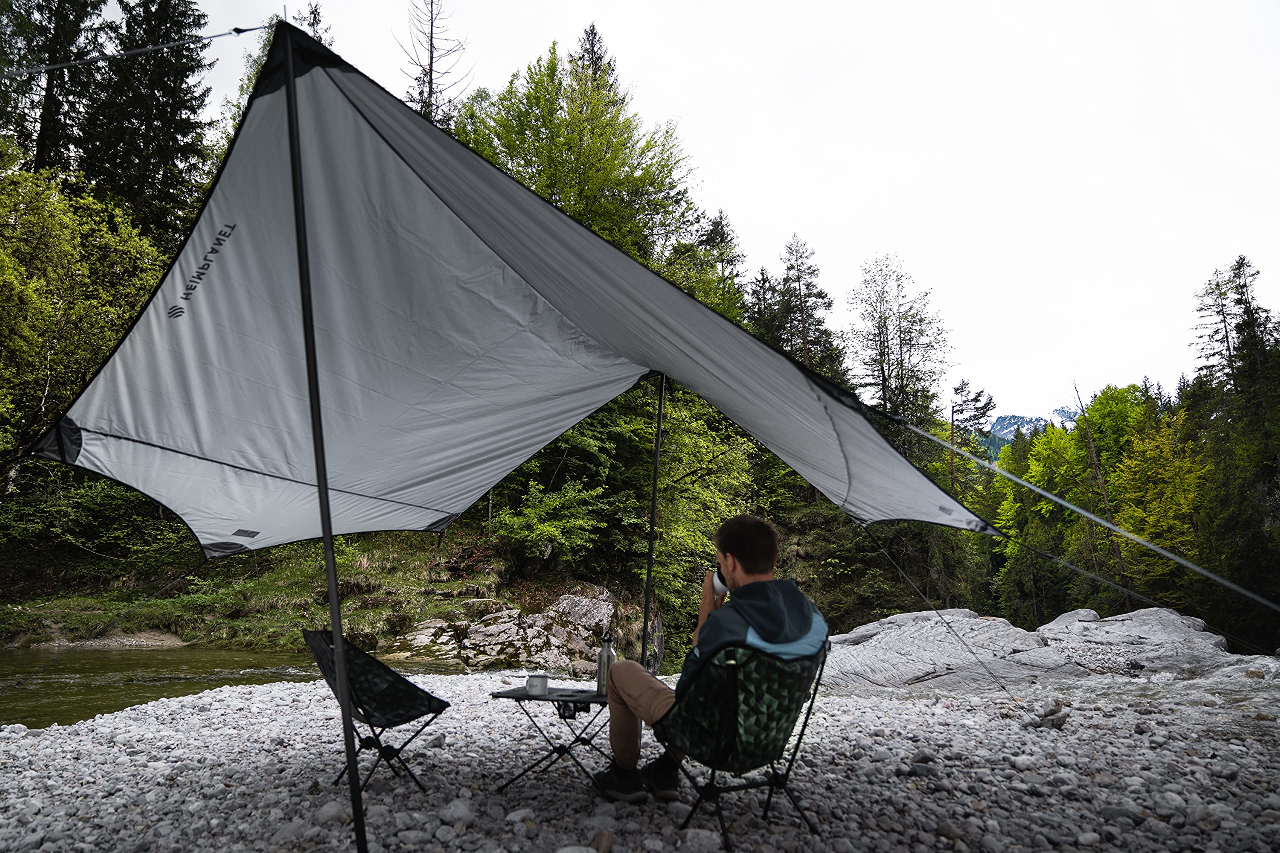 HEIMPLANET Original | Dawn Tarp XL | Waterproof Tent Tarp with 5000 mm Water Column | Supports 1% for The Planet (Grey)