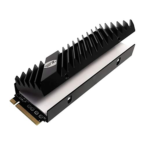 EZDIY-FAB M.2 SSD heatsink 2280, Double-Sided Heat Sink, High Performance SSD Radiator for PC / PS5 for PCIE NVME M.2 SSD or SATA M.2 SSD- Black