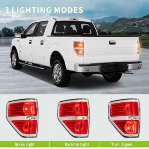 AUTOSAVER88 Taillights Compatible with 2009-2014 Ford F150, F-150 Styleside Pickup Truck Tail Light Assembly Replacement Tail Lamp Passenger and Driver Side