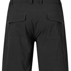 Rdruko Men's Hiking Cargo Shorts Quick Dry Lightweight Outdoor Work Casual Travel Summer Shorts with 6 Zipper Pockets(Black, US 36)