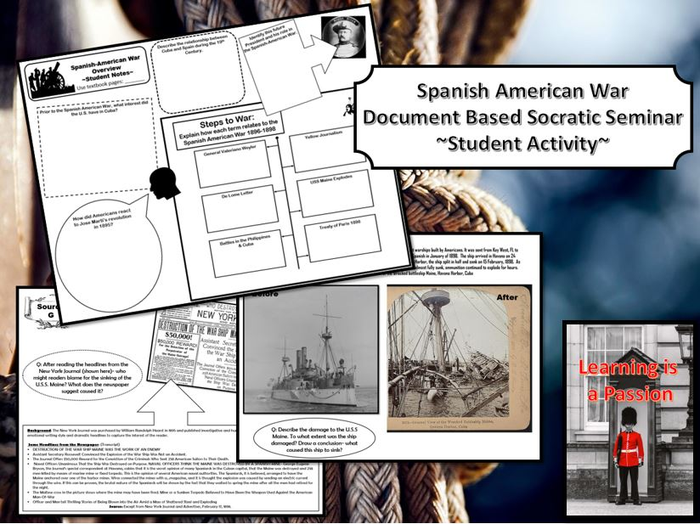 Spanish American War: A Document Based Socratic Seminar ~Student Activity~ (Distance Learning)