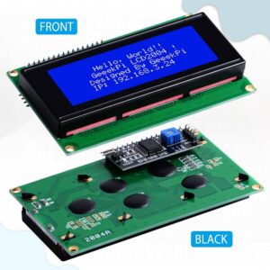 GeeekPi IIC I2C TWI Serial LCD 2004 20x4 Display Module with I2C Interface Adapter Blue Backlight for Raspberry Pi Arduino STM32 DIY Maker Project BPI Tinker Board Electrical IoT Internet of Things