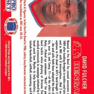 Football NFL 1990 Pro Set #342 David Fulcher #342 NM Bengals