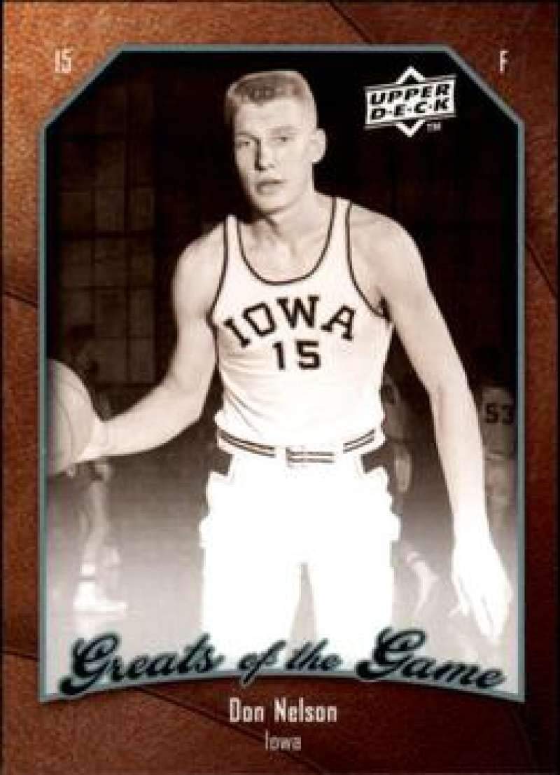 2009-10 Upper Deck Greats of the Game Basketball #53 Don Nelson Iowa Hawkeyes Official NCAA Trading Card From The UD Company