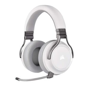 corsair virtuoso rgb wireless high-fidelity gaming headset, white, ca-9011186-na (renewed)