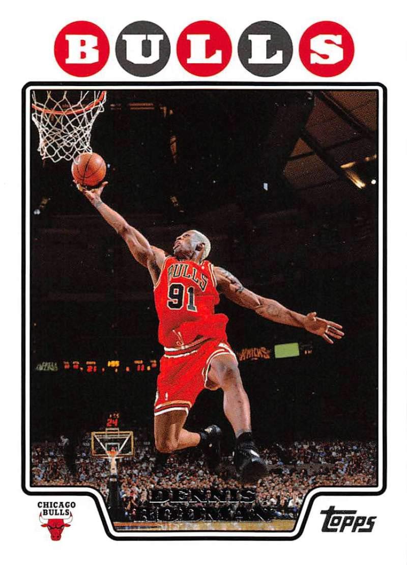 2008-09 Topps Basketball #168 Dennis Rodman Chicago Bulls Official NBA Trading Card From The Topps Company