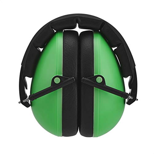 Amazon Basics Kids Ear-Protection Safety Noise Earmuffs, Green