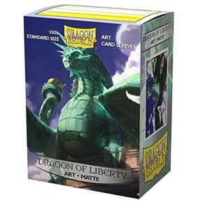 dragon shield matte art dragon of liberty statue standard size 100 ct card sleeves individual pack