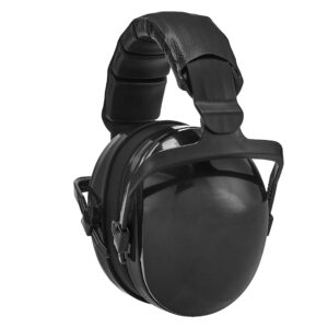 Amazon Basics Noise-Reduction Safety Earmuffs Ear Protection, One Size, Solid Black