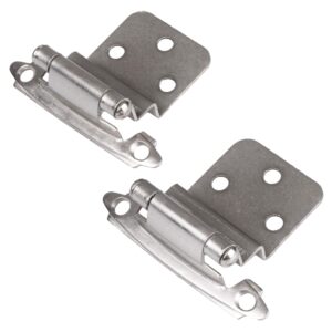 ilyapa self closing cabinet hinges satin nickel, 50 pack - 3/8 inch inset variable overlay kitchen cabinet door hinge hardware