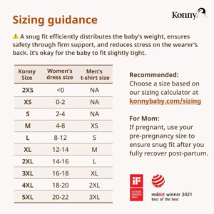 Konny Baby Carrier Elastech Luxury Carrier Wrap, Easy to Wear Baby Wrap Carrier, Perfect Essentials Cloths for Newborn Babies up to 44 lbs, (Lavender, L)