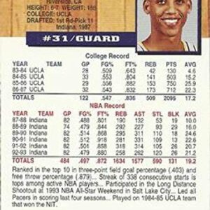 1993-94 NBA Hoops Series 1#87 Reggie Miller Indiana Pacers Official NBA Properties Basketball Trading Card