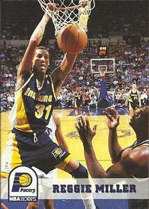 1993-94 nba hoops series 1#87 reggie miller indiana pacers official nba properties basketball trading card