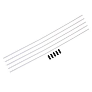 5pcs oil car plastic ion antenna tube with caps for rc car 02057 white