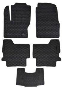 megiteller car floor mats custom fit for 2013-2019 ford escape / 2013-2018 ford c-max odorless washable heavy duty rubber (all weather) floor liners black