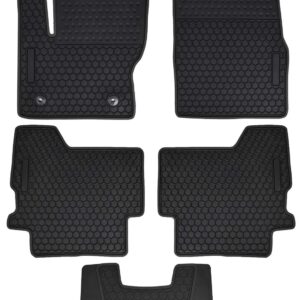 Megiteller Car Floor Mats Custom Fit for 2013-2019 Ford Escape / 2013-2018 Ford C-Max Odorless Washable Heavy Duty Rubber (All Weather) Floor Liners Black