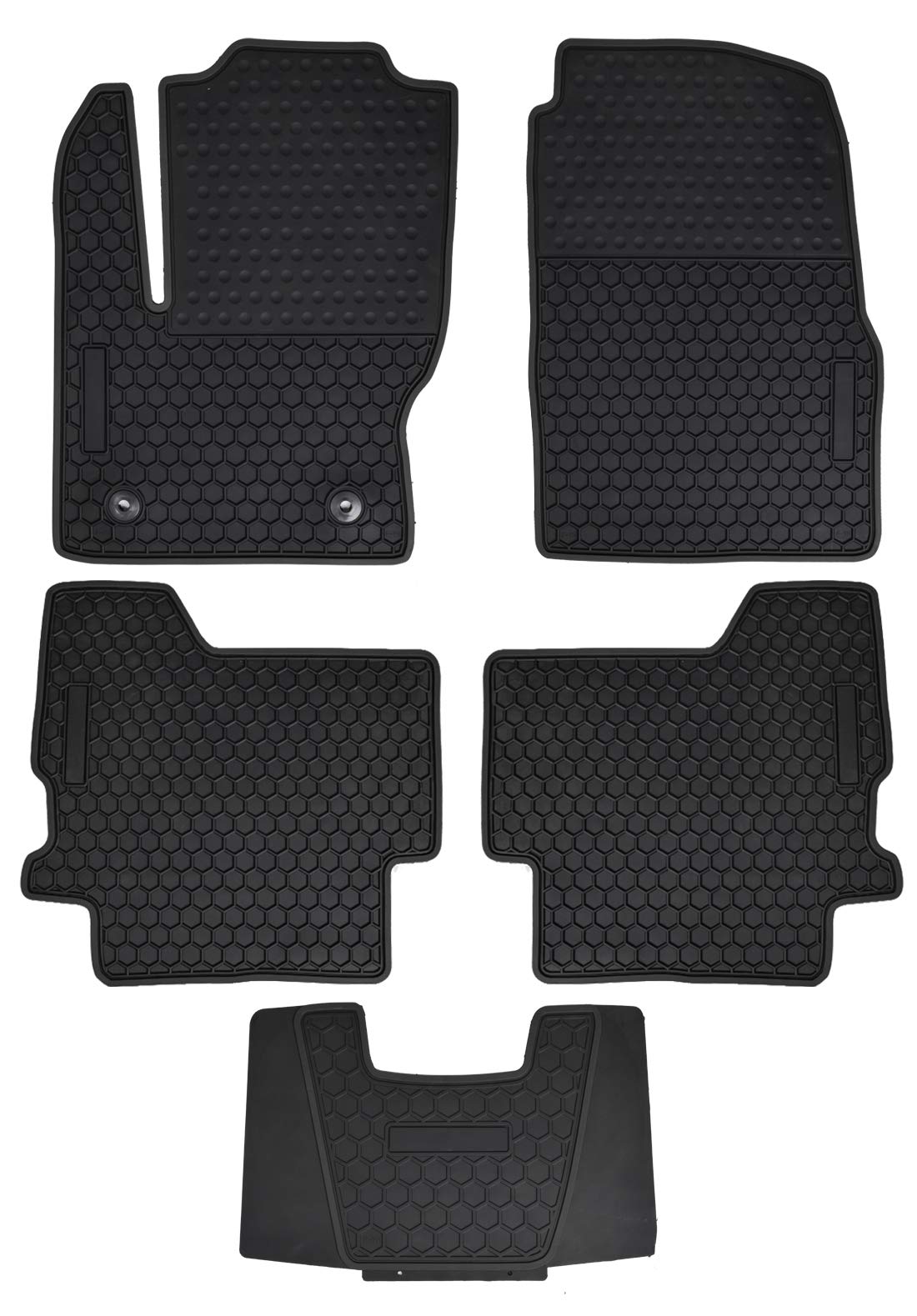 Megiteller Car Floor Mats Custom Fit for 2013-2019 Ford Escape / 2013-2018 Ford C-Max Odorless Washable Heavy Duty Rubber (All Weather) Floor Liners Black