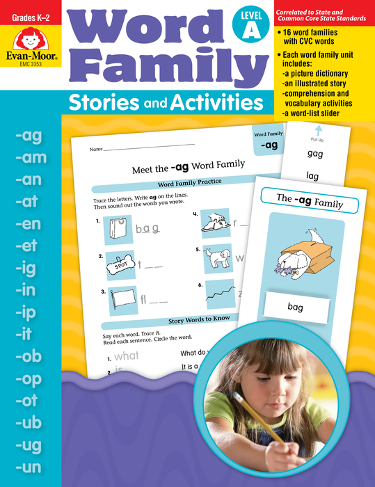 Word Family Stories and Activities, Grades K-2 (Level A)- Teacher Reproducibles, E-book