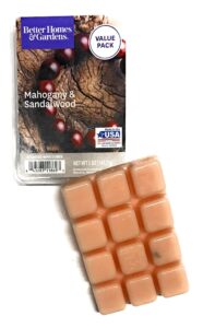 better homes and gardens scented wax cubes mahogany & sandalwood, 5 oz package